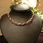 Collier ovali intera-oro rosa bombè